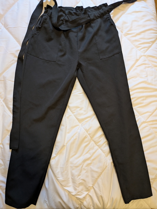 Revamped Pants - 🦋5/25$ Revamped Black Utility Pants with Waist Tie